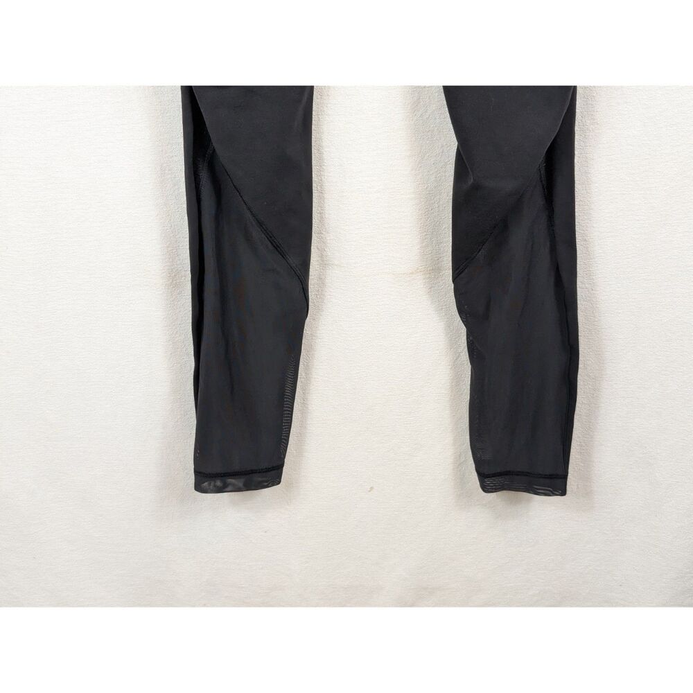 Lululemon High Waisted Mesh Calf Leggings Black Women's Size 8 - Picture 8 of 13
